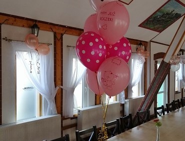 Balony z helem na pierwsze urodziny dziewczynki